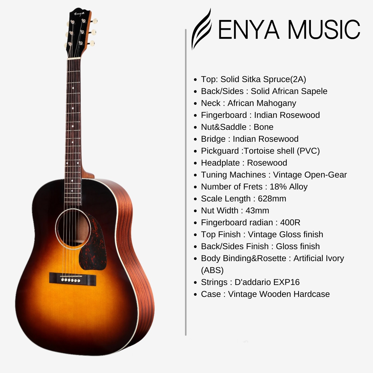 Đàn Guitar Acoustic Enya T05J Tribute